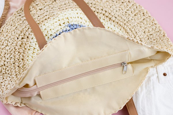 Straw Circle Tote