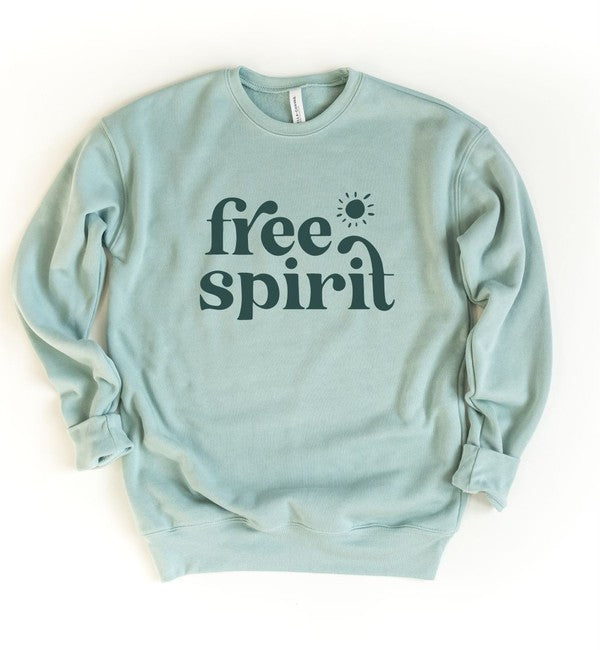 Free Spirit Graphic Crewneck Sweatshirt