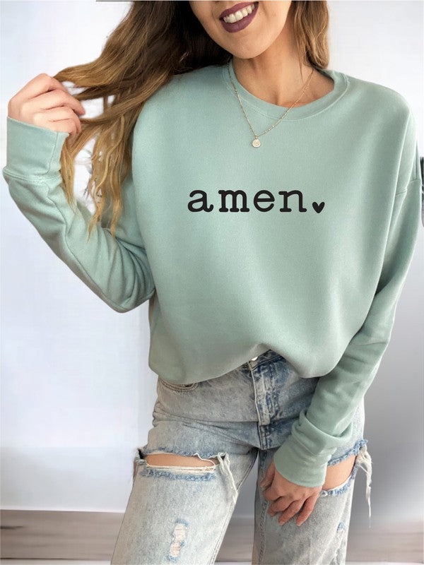 Amen Heart Graphic Sweatshirt