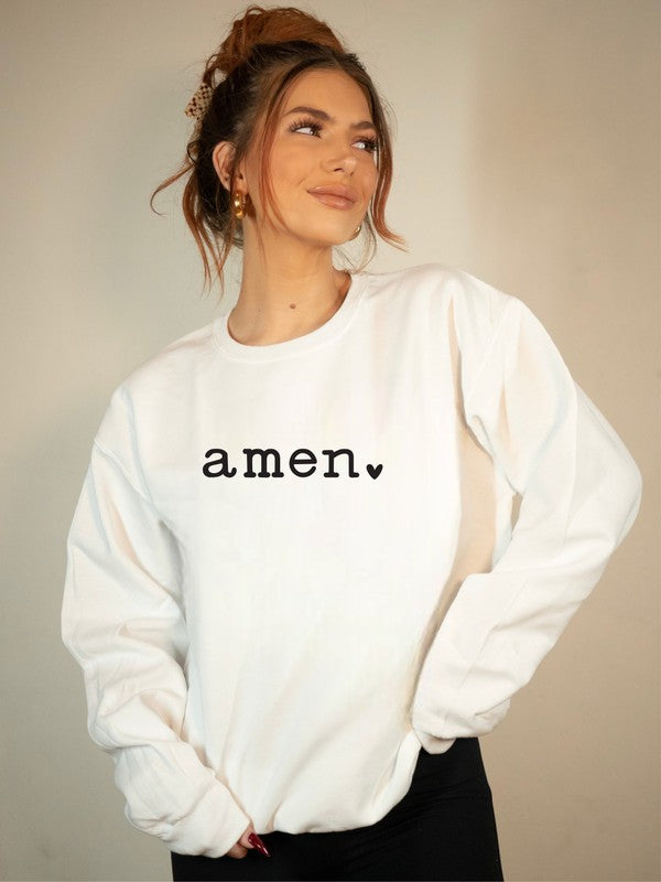 Amen Heart Graphic Sweatshirt