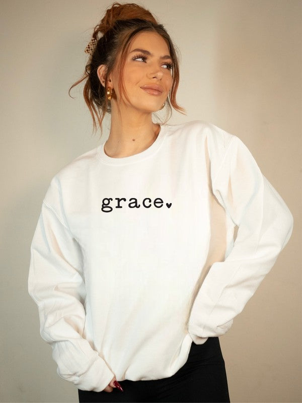 Grace Heart Graphic Premium Sweatshirt