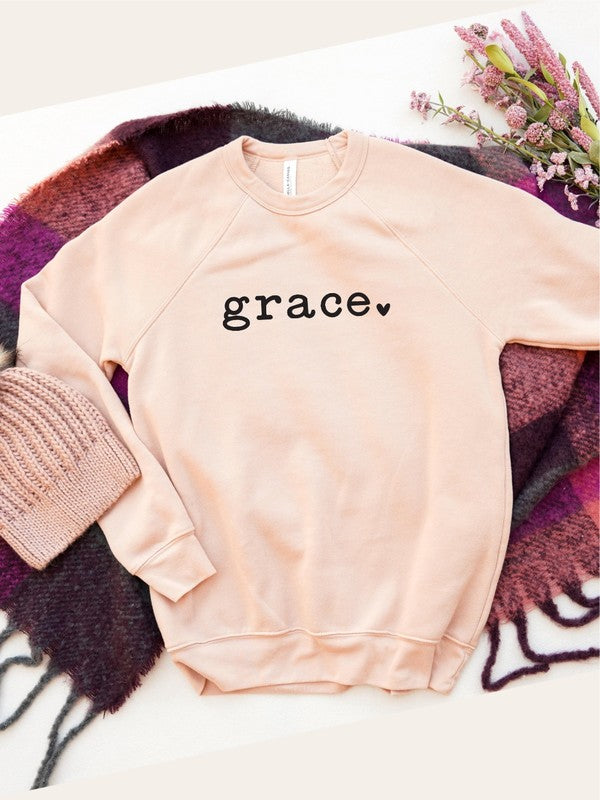 Grace Heart Graphic Premium Sweatshirt