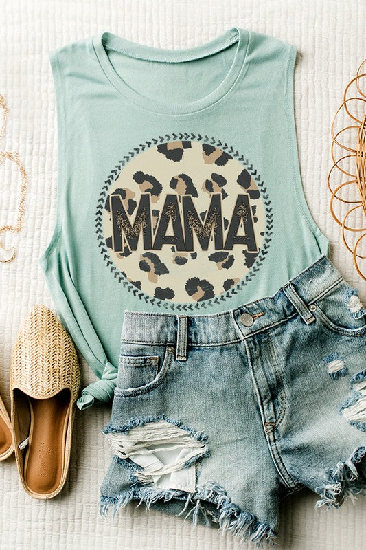 Mother's Day Mama Neutral Circle Tank Top