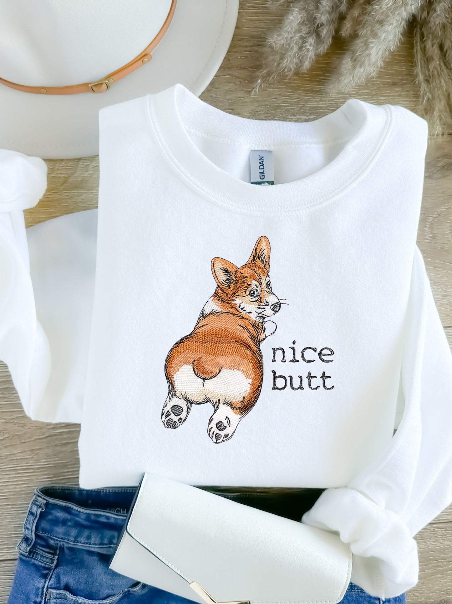 Nice Butt, Corgi Butt Farmhouse Collection Sweatshirt