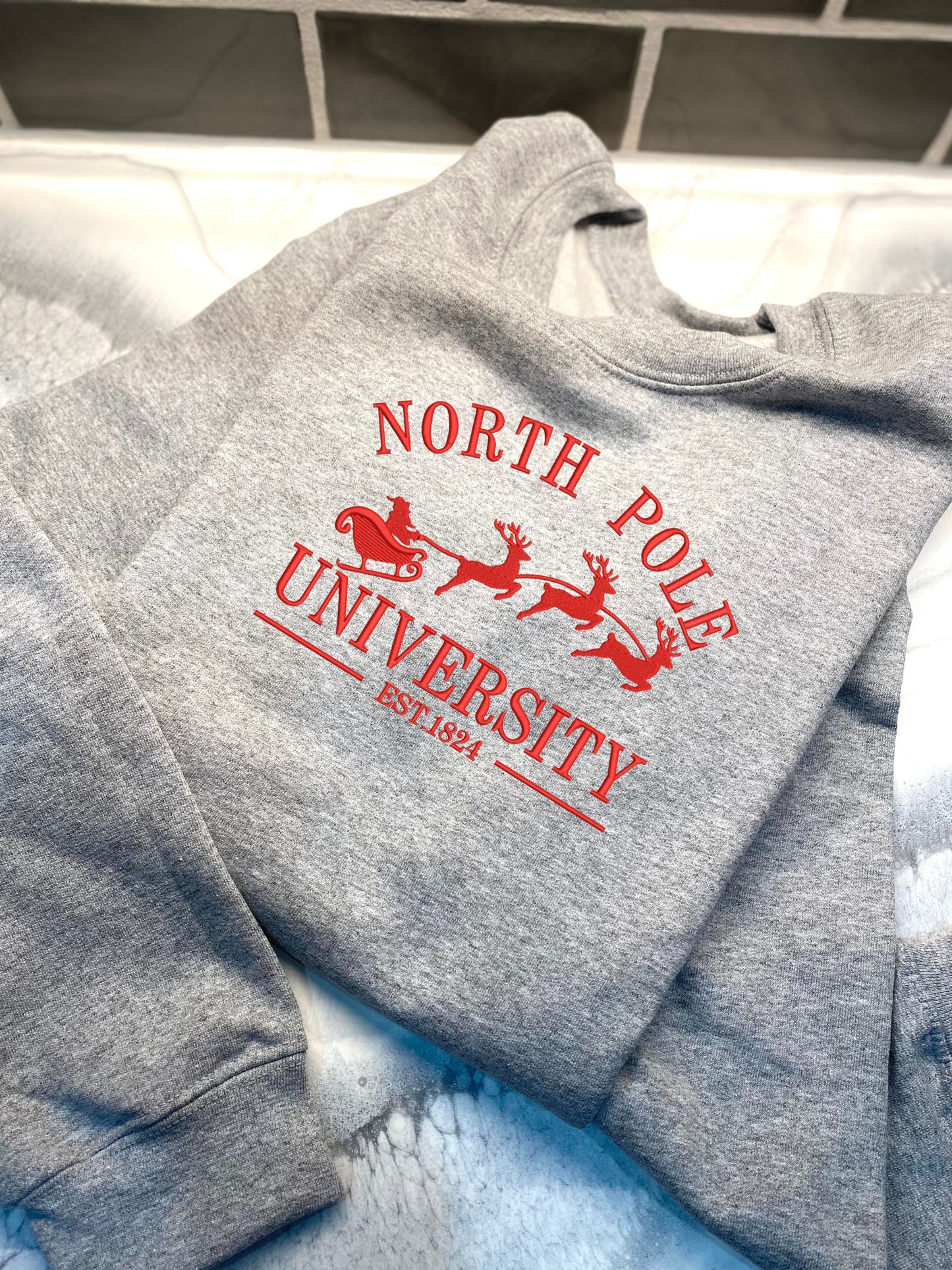 North Pole University Sweatshirt, Embroidered