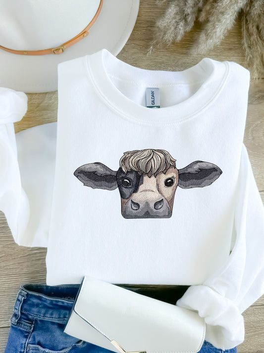 Peek A Moo Cow Farmhouse Collection Sweatshirt