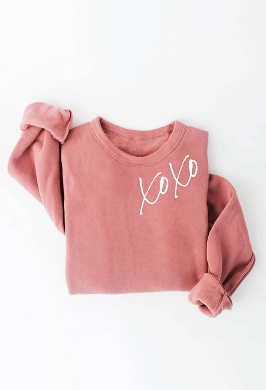 XOXO Love Collar Graphic Sweatshirt