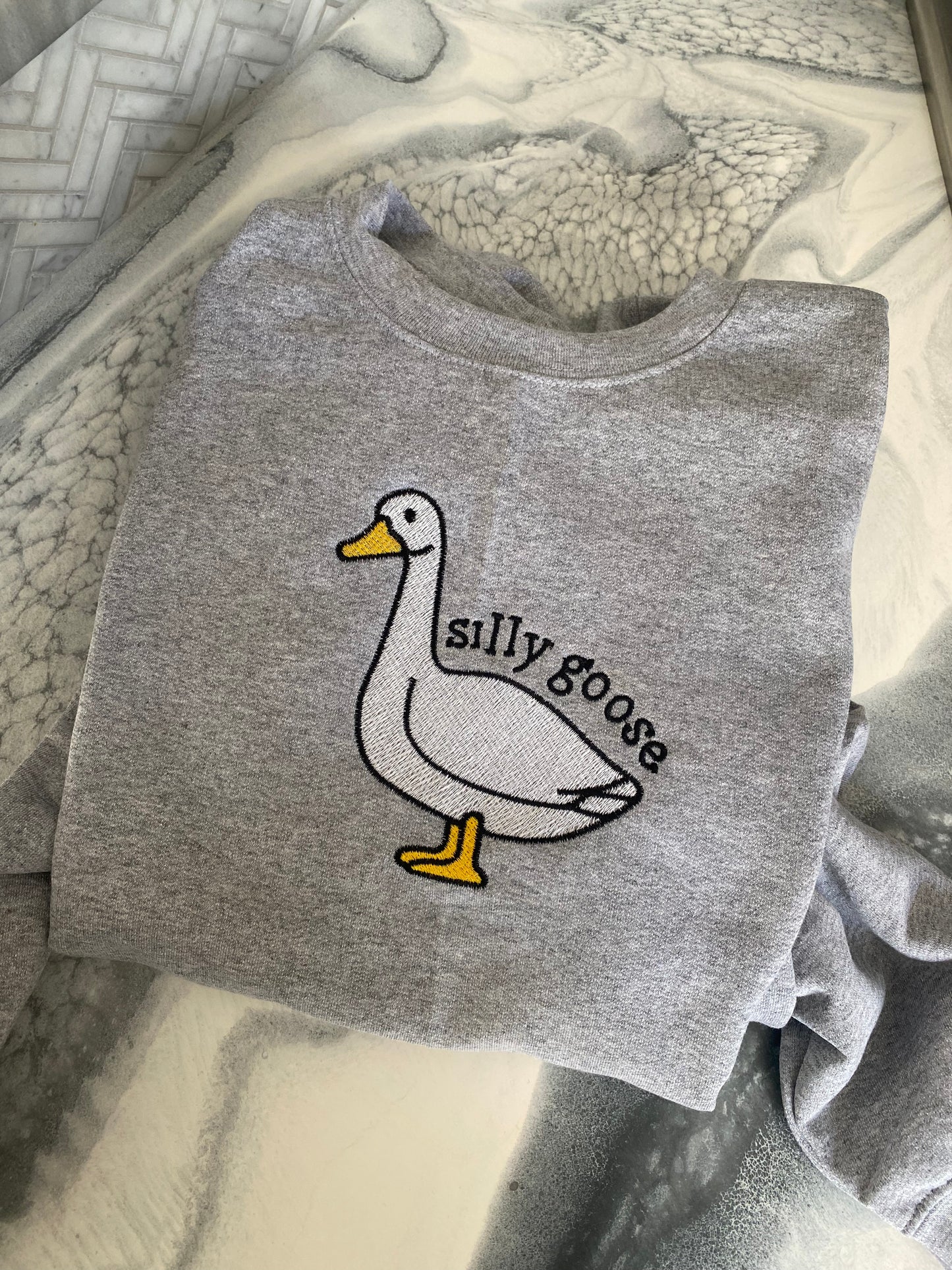 A Silly Goose Sweatshirt, Embroidered