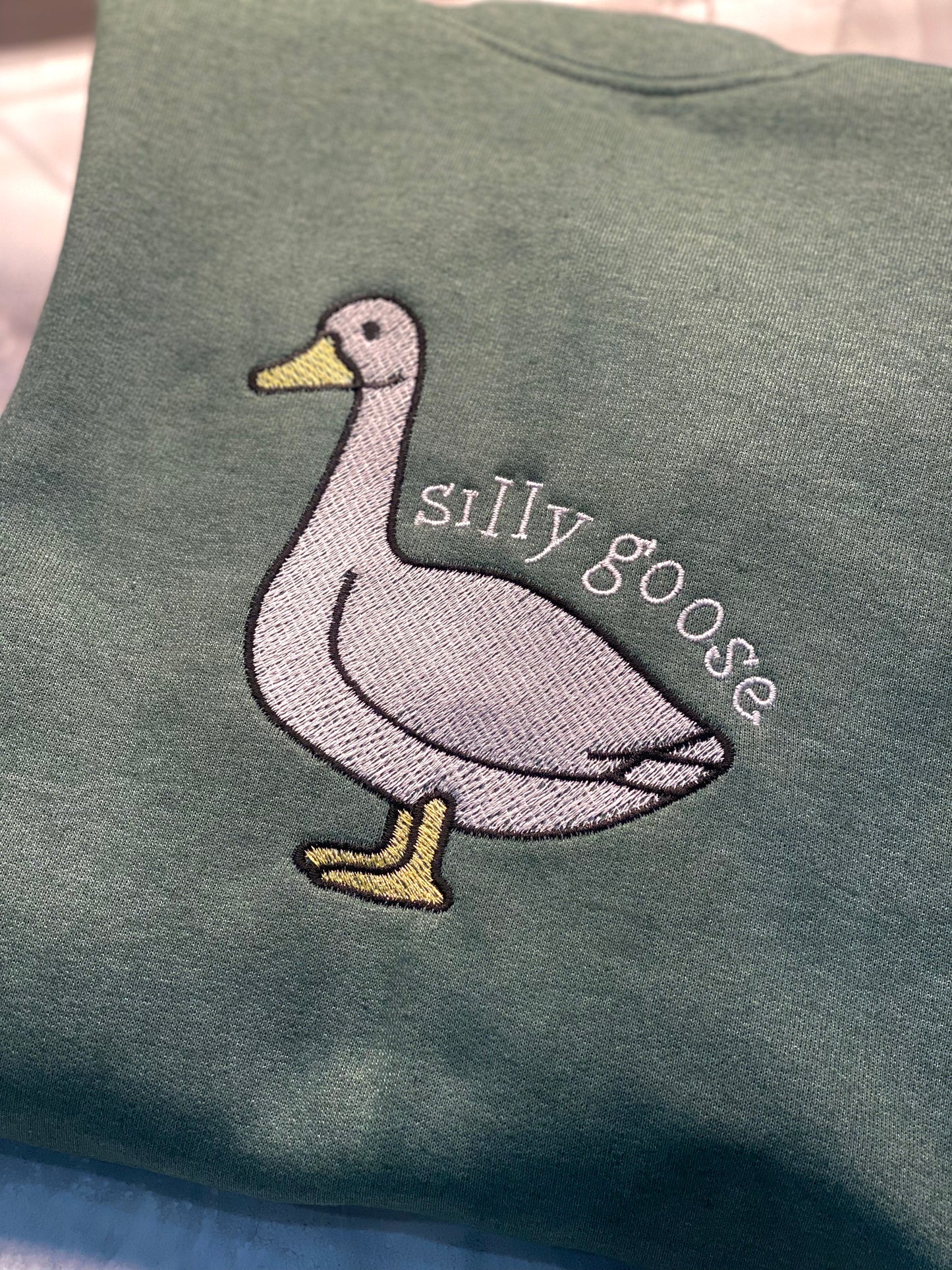 A Silly Goose Sweatshirt, Embroidered